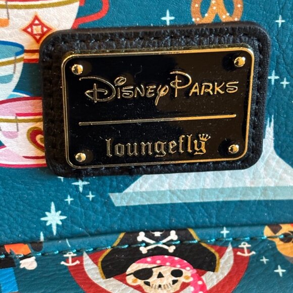 DISNEY PARKS LOUNGEFLY BACKPACK Disney Characters Blue EUC - Picture 15 of 16